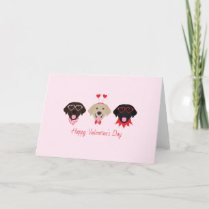 Happy Valentines Labrador Retriever Dogs Holiday Card