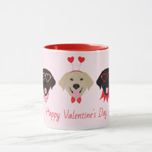 Happy Valentines Labrador Retriever Dogs Mug