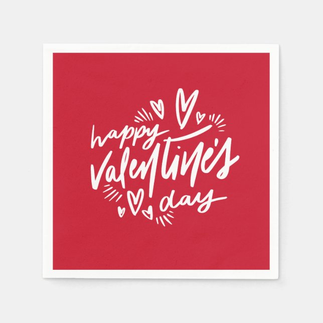 Happy Valentines Napkin (Front)