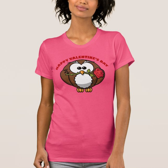 Happy Valentine's Owl Tango T-Shirt (Front)