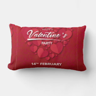 Happy Valentine's Party Lumbar Pillow