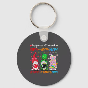 Happy Valentines St Patrick Day Easter Day Holiday Keychain