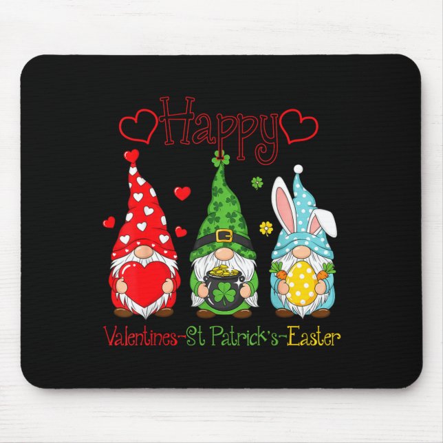 Happy Valentines St Patrick Easter Happy Holiday G Mouse Pad (Front)