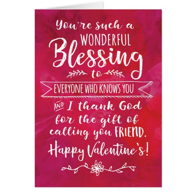Happy Valentine's You're such a Wonderful Blessing (Front)