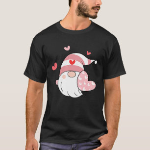 Happy Valentineu2019s Day Gnome with Pink Heart T-Shirt