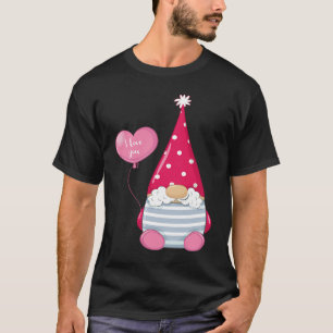Happy Valentineu2019s Day Male Gnome with I Love Y T-Shirt