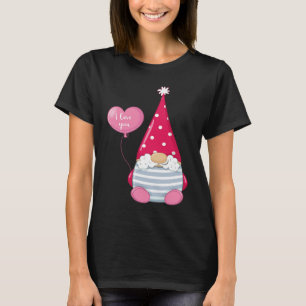 Happy Valentineu2019s Day Male Gnome with I Love Y T-Shirt