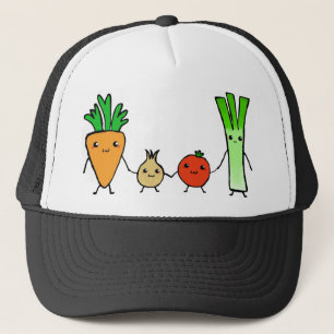 Happy veg trucker hat