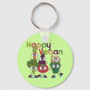 Happy Vegan Keychain