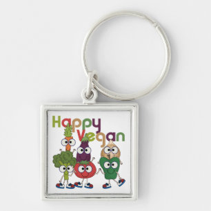 Happy Vegan Keychain