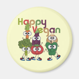 Happy Vegan Magnet