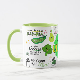 Happy Vegan Mug - Drôle Vegan Mug, Basé Sur Le Pla