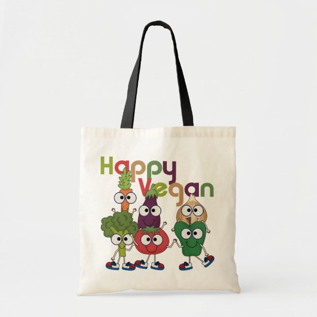 Happy Vegan Tote Bag (Front)