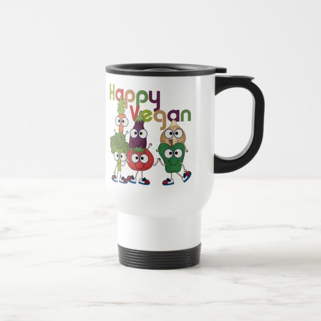 Happy Vegan Travel Mug (Right)