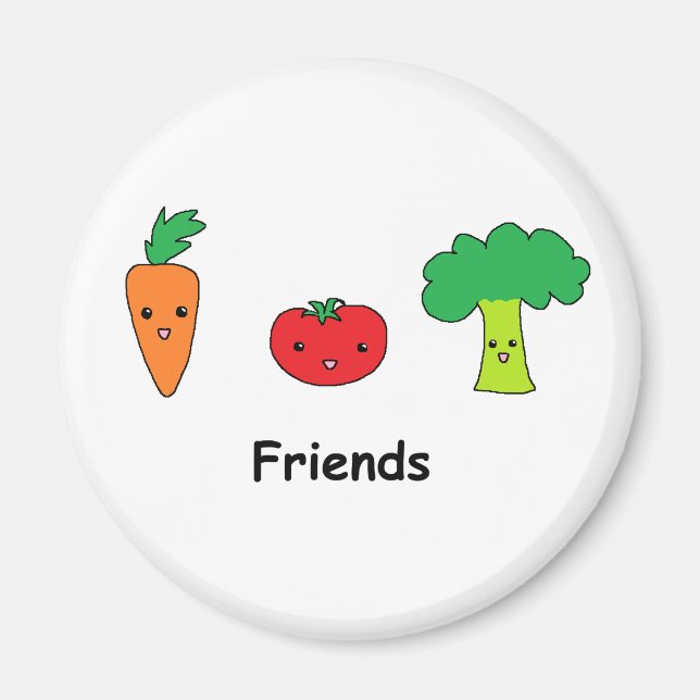 Happy Vegetable Friends Magnet (Front)