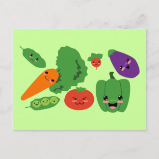 Happy Veggies Postcard