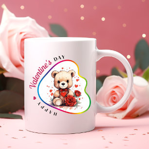Happy Velentine's Day - Amorous Whispers Two-Tone Coffee Mug