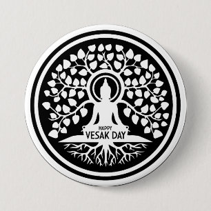 Happy Vesak Day 3 Inch Round Button