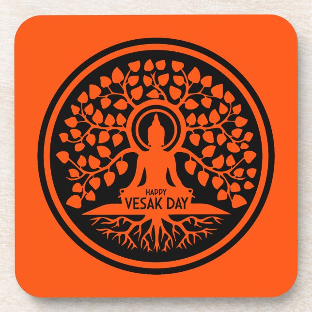 Happy Vesak Day Coaster (Front)