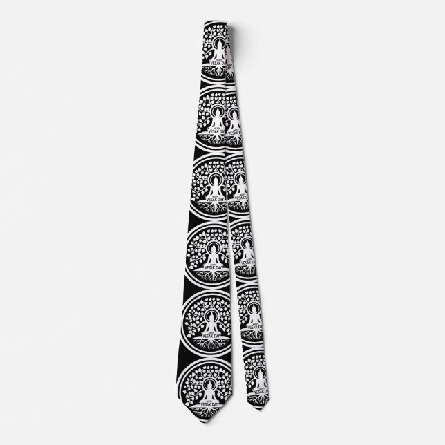Happy Vesak Day Tie (Front)