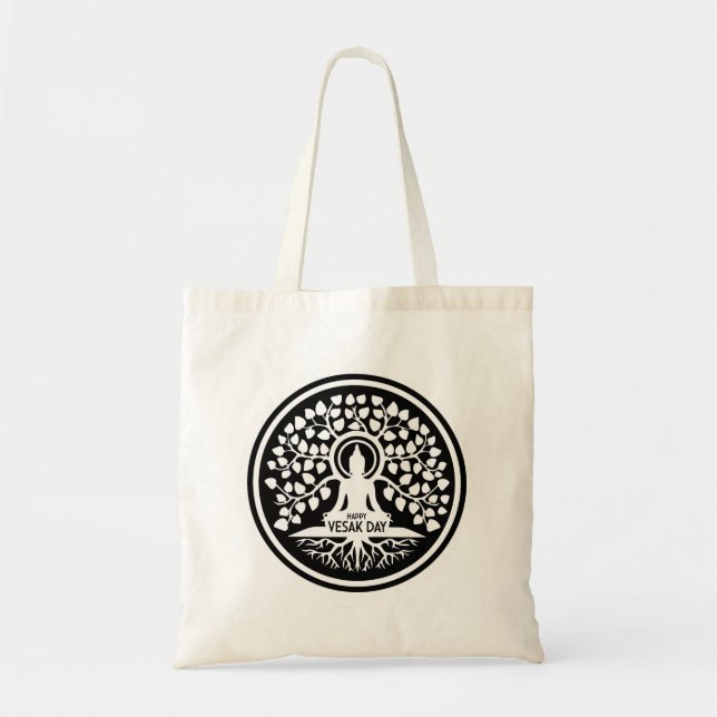 Happy Vesak Day Tote Bag (Front)