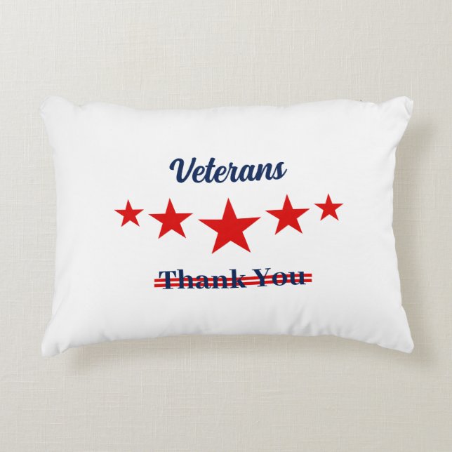Happy Veterans Day  Accent Pillow (Front)