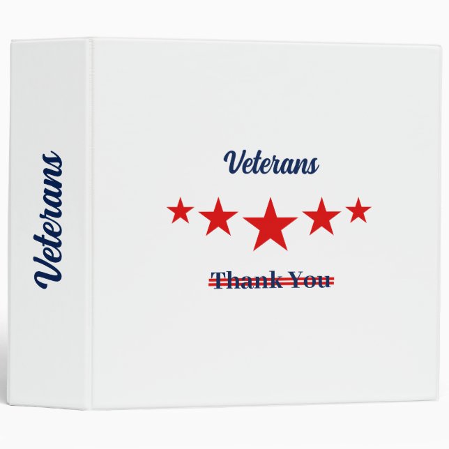 Happy Veterans Day Binder (Front/Spine)