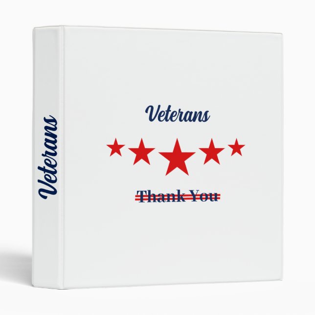 Happy Veterans Day  Binder (Front/Spine)