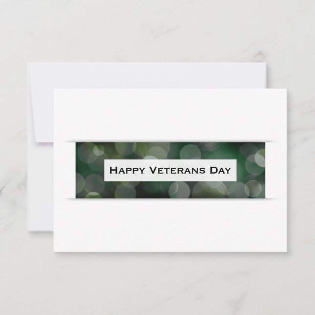 Happy Veterans Day (bokeh) Invitation (Front)