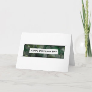 Happy Veterans Day (bokeh) Thank You Card