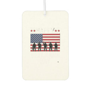 Happy Veterans Day Flag Silhouette Vector Design_1 Air Freshener