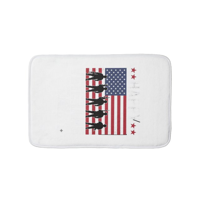 Happy Veterans Day Flag Silhouette Vector Design_1 Bath Mat (Front)