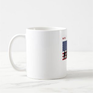 Happy Veterans Day Flag Silhouette Vector Design_1 Coffee Mug