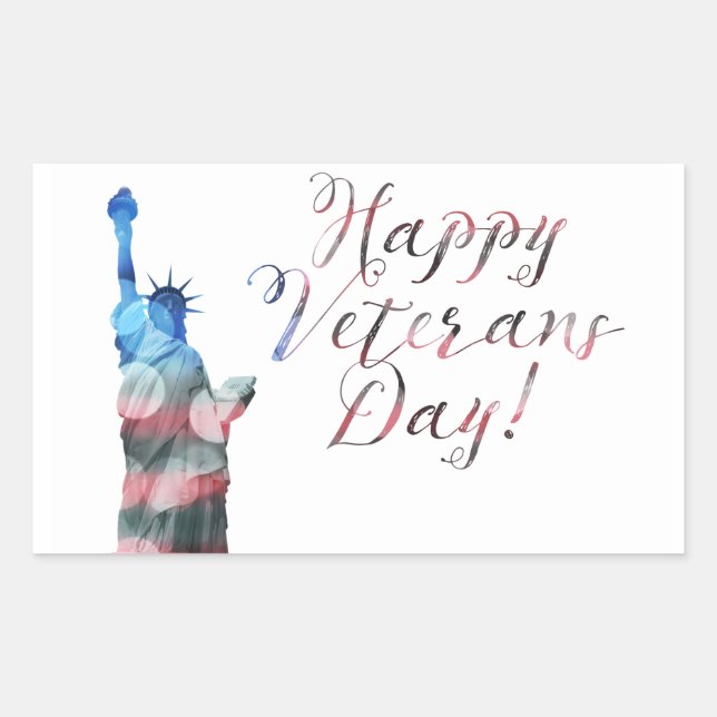 Happy Veterans Day (liberty bokeh) Sticker (Front)