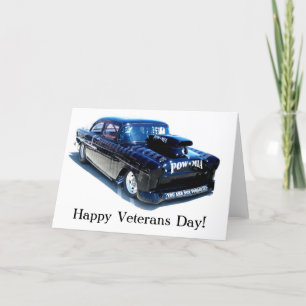 Happy Veterans Day POW Classic Black card