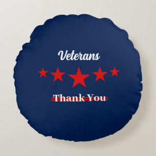 Happy Veterans Day  Round Pillow
