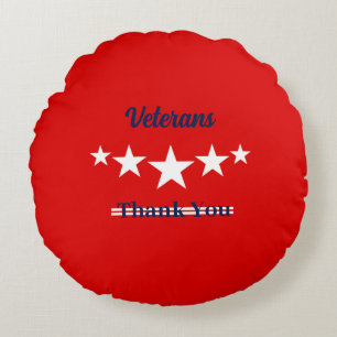 Happy Veterans Day  Round Pillow