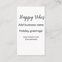Happy vibes Christmas holiday greetings business y