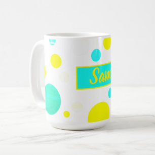 Happy Vibes Sam Add Your Name Coffee Mug Cup