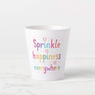 Happy Vibes Sprinkle Happiness Confetti Art Latte Mug