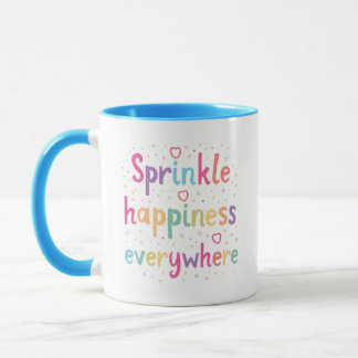Happy Vibes Sprinkle Happiness Confetti Art Mug
