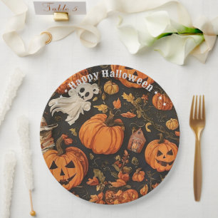 Happy Vintage Halloween Collection Paper Plate