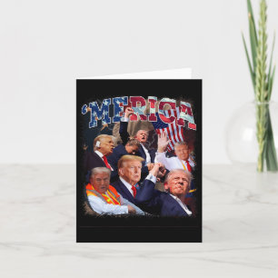 Happy Vintage Trump 4th Of July Patriotic American Card