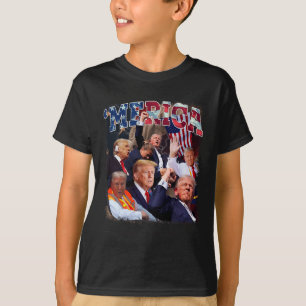 Happy Vintage Trump 4th Of July Patriotic American T-Shirt