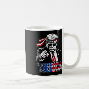 Happy Vintage Trump 4th Of July Patriotic Merica A Coffee Mug