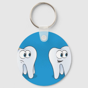 Happy vs Sad Tooth Dental Care Keychain