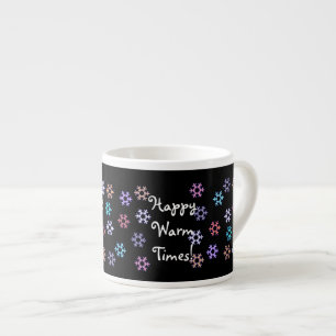 Happy Warm Times Snowflakes Café Espresso Mug