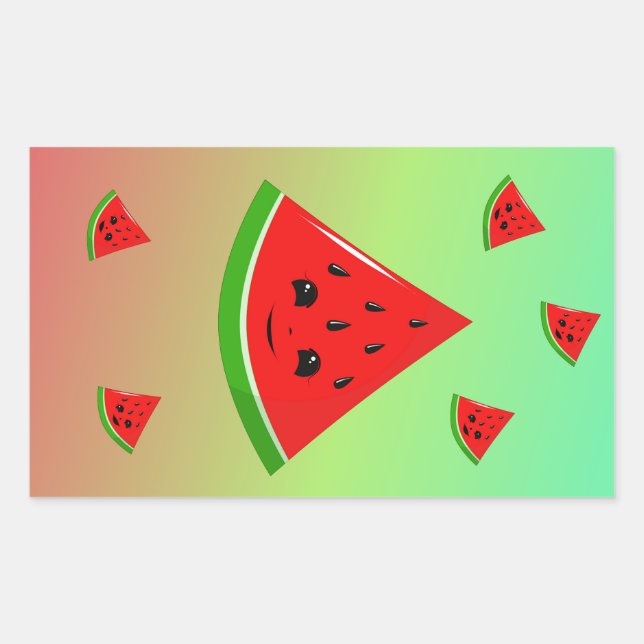 happy watermelon and babies sticker (Front)