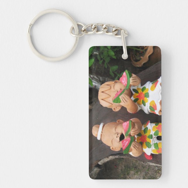 Happy Watermelon Friends Keychain (Front)