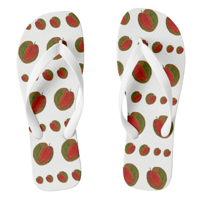 HAPPY WATERMELONS [adult] Flip Flops (Footbed)